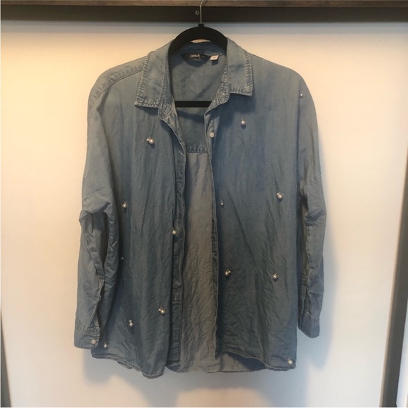 ONLY Pearl Denim Blouse - Picture 4 of 9